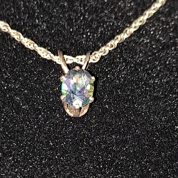 CLOSEOUT: Mystic Fire Topaz necklace - Picture 4 of 9